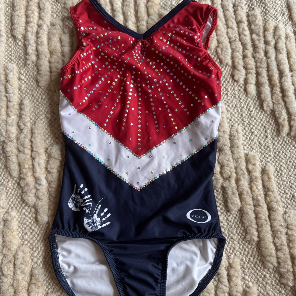 USA-  Gymnastics Leotard with Rhinestones from Chalk Warrior